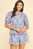 PINCH Nelly Botanical Print Blouse Top