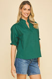 PINCH Gia Ballon Sleeve Blouse Top