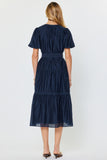 Keira Half Puff Sleeve Midi Current Air Dress