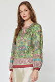 Maria Paisley Print Current Air Blouse