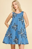 PINCH Evie Floral Embroidered A Line Mini Dress