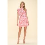 Lyra Floral Print Buttondown Mini PINCH Dress