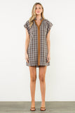 Alora Short Sleeve Plaid THML Dress