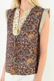 THML Taytum Sleeveless Flower Print Top
