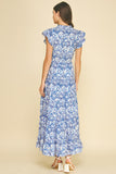 PINCH Deven Mosaic Tile Print Tiered Maxi Dress