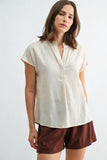 Colette Linen Blend Dolman FUN2FUN Blouse