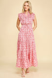 PINCH Avery Floral Print Tiered Maxi Dress