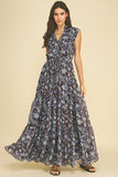 PINCH Natasha Floral Print Tiered Maxi Dress