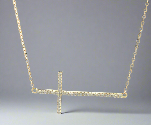 Abigail CZ Cross Necklace