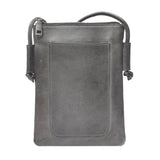 Latico Miller Charcoal Leather Crossbody Handbag