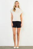 Bertha Short Sleeve Suede THML Top