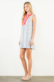 THML Alexis Sleeveless Striped Pattern V Neck Dress