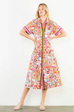 THML Salma Button Down Maxi Flower Dress