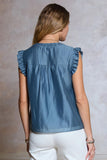 Vivienne Floral Embroidery Detail Current Air Blouse