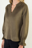 Jocelyn Long Sleeve Suede THML Top