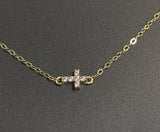 Amelia Danity Side Cross Necklace