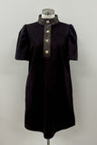 THML Lena Suede Dress With Gold Buttons
