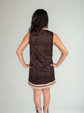 Edith Sleeveless Leopard Suede THML Dress