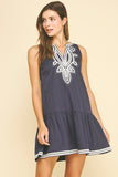 PINCH Alana Embroidered Mini Dress