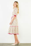 THML Jodie Floral Collared Long Dress