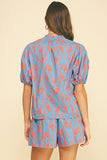 PINCH Tara Botanical Print Blouse Top