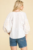 PINCH Shirley Floral Embroidered Blouse Top