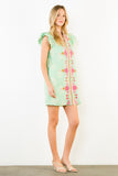THML Sasha Flutter Sleeve Floral Embroidery Detail Dress