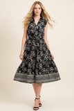 PINCH Jasmin Floral Print Tiered Midi Dress