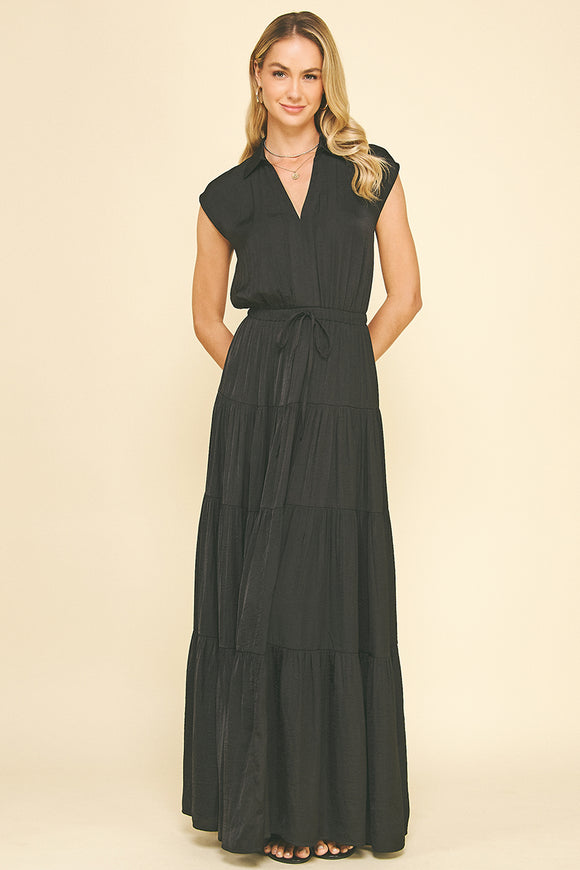 Megan Sleeveless Tiered Maxi PINCH Dress