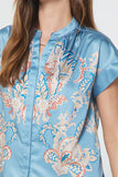 Magaly Split V Neck Button Down Current Air Blouse
