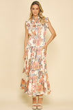 Sofia Floral Print Tiered Maxi PINCH Dress