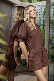 THML Gianna Soft Suede Top