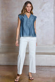 Vivienne Floral Embroidery Detail Current Air Blouse