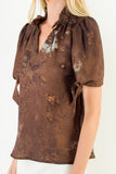 THML Augusta Tie Sleeve Floral Top