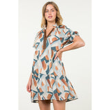 Bonnie Abstract Print THML Dress