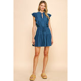 Mireya V Neck Ruffle Mini PINCH Dress