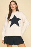 Julissa Star Knit Oversized PINCH Sweater