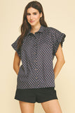 PINCH Martha Geometric Diamond Print Shirt Blouse