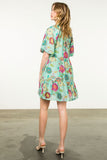 Lyona Puff Sleeve Flora THML Dress