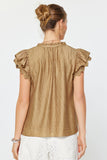 Tamara Ruffle Sleeve Current Air Blouse