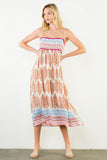 THML Maya Strap Print Maxi Dress