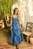 Irene Striped Tiered Maxi PINCH Dress