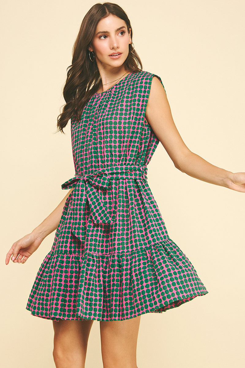 PINCH Pia Polka Dot Tiered Mini Dress PINCH Pia Polka Dot Tiered Mini Dress