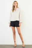Jennifer Long Sleeve Suede THML Top