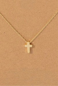 Elisha Mini Cross Necklace