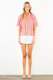 THML Tori Puff Sleeve Flower Print Top