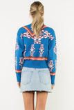 Yanya Long Sleeve Print THML Sweater
