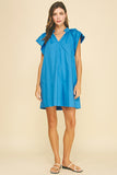 PINCH Kate Ruffle Detailed Mini Tunic Dress