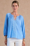 Shiloh Round Neck Current Air Blouse