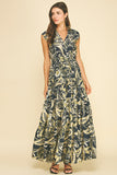 PINCH Nina Paisley Print Tiered Maxi Dress
